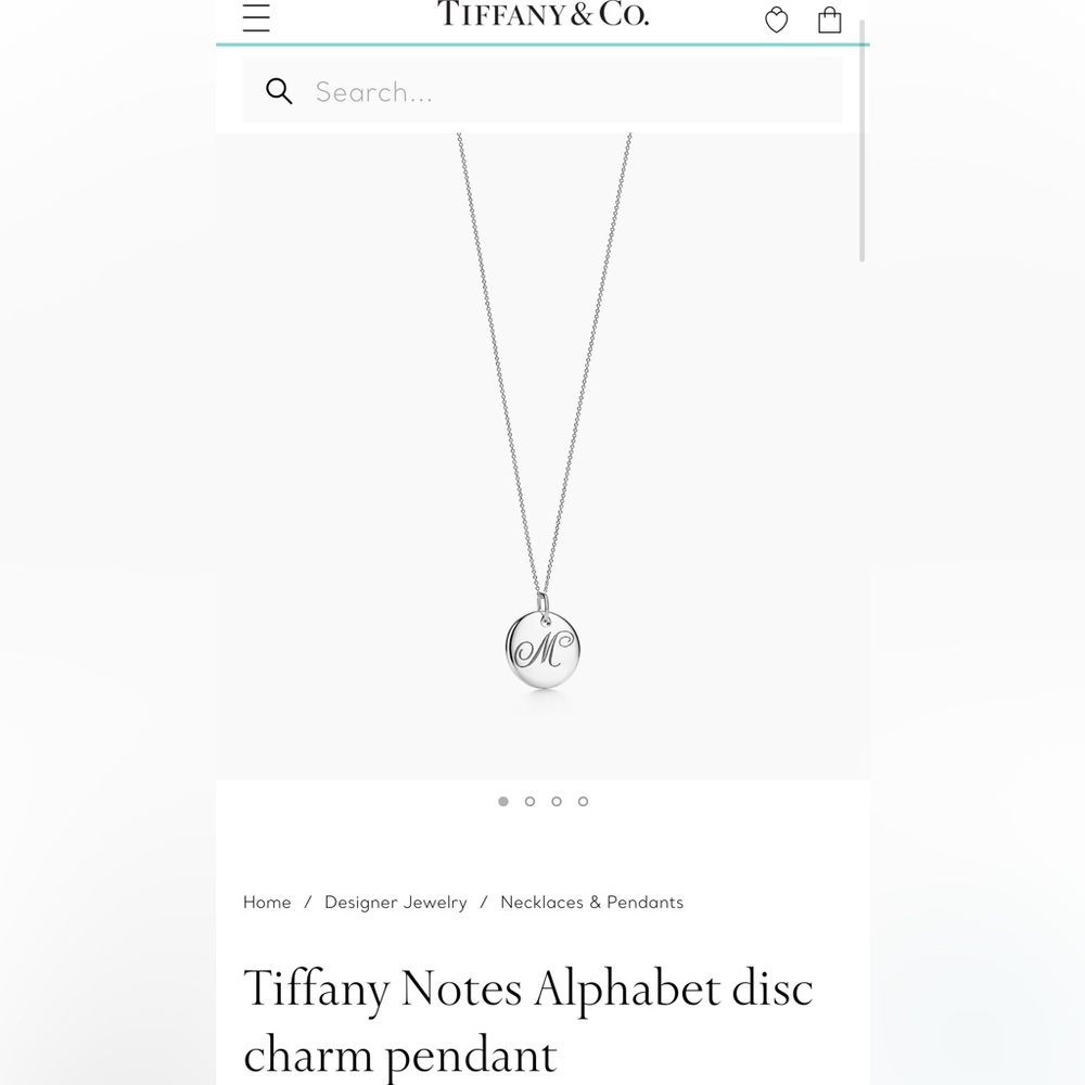 Brand new 100% authentic Tiffany M necklace